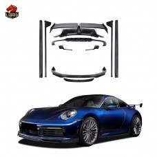 Комплект Углеродного Волокна для Porsche 911: Стиль T с Диффузором и Спойлером