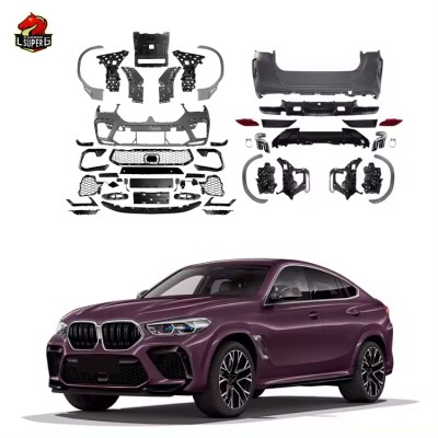 BMW X6M Black Plastic Body Kit Upgrade Set - X6M Style 