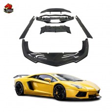 Комплект Углеродного Волокна для Lamborghini Aventador: D-стиль, Передняя Губа, Боковые Юбки, Диффузор, Спойлер. Лучшее Обновление!