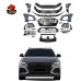 Бамперы и диффузор Audi Q8, RSQ8 2021-2022, черный плас