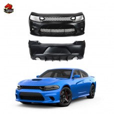 Пластиковый Обвес Hell Cat Style для Dodge Charger - Стиль Srt, Черный.