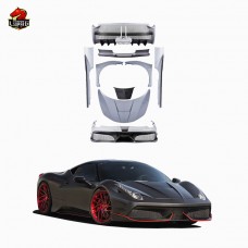 Комплект Кузова из Углеродного Волокна M-style для Ferrari 458: Стильное Обновление в Черном Цвете