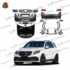 Бамперы и Диффузор Gls Amg для Mercedes-benz Gl-class, Черный Пластик