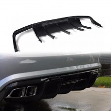 Диффузор Заднего Бампера Mercedes-benz Cls W218. Карбоновый Стиль. Черный Пластик.