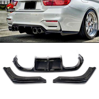 Диффузор заднего бампера V-стиля для BMW M4 из углеродн