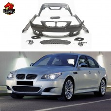 Бампер M5 Style для Bmw 5 Серии E60: Передний и Задний Бампер из Полипропилена, Черный Цвет.