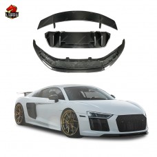Аэродинамический Комплект V-стиля для Audi R8 из Углеродного Волокна - Мощь в Черном.