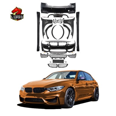 Обвес для BMW 3 серии F30, улучшенные бамперы и капот, 
