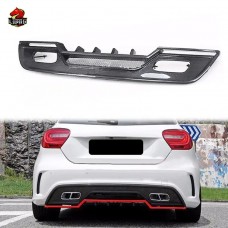Задний Диффузор R-стиля для Mercedes-benz A-класса W176 из Углеродного Волокна. Черный.