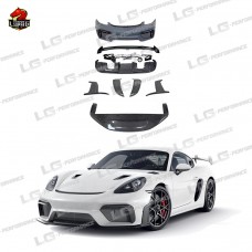 Обвес для Porsche 718 Boxster, Черный Карбон, Gt4rs Стиль.