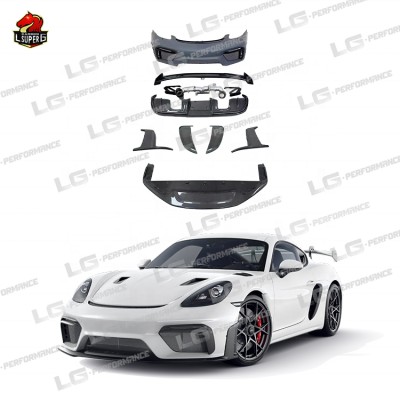 Обвес для Porsche 718 Boxster, черный карбон, GT4RS сти