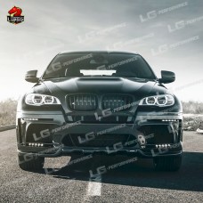 Bmw X6 E71 - Бампер в Стиле H без Потерь, Полукомплект Карбонового + Frp, Черный. Bmw X6 E71 - Бампер в Стиле H без Потерь, Полукомплект Карбонового + Frp, Черный.