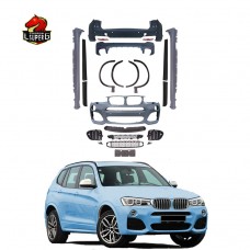Комплект Кузова Mt для Bmw X3 F25: Передний и Задний Бампер, Диффузор, Боковые Юбки и Решетка Радиатора в Черном Пластике