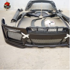 Набор Кузова Evo Style для Bmw X6: Передний и Задний Бампер, Крыло, Боковые Юбки, Спойлер. Черный Пп.