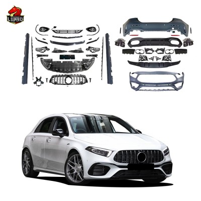 Обвес A45 для Mercedes-Benz A-klasse. Черный ПП. Уникал
