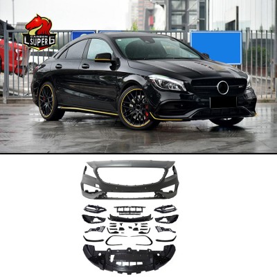 Бампер для Mercedes-Benz CLA-klasse, Черный пластик, ко