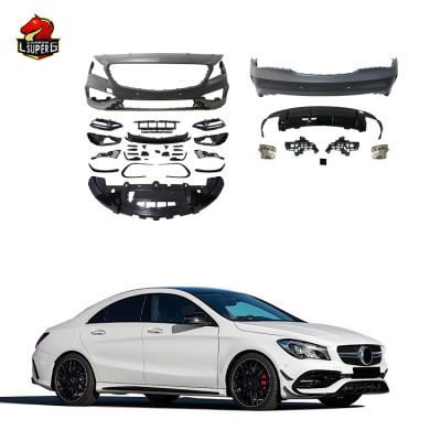 Комплект бампера для Mercedes-Benz CLA-klasse, черный п
