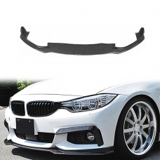 Передняя Накладка Углеродного Волокна для Bmw 4 Серии. Черный Бампер.