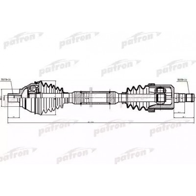 Полуось привода PDS6877