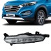Дневные ходовые огни Hyundai Tucson белого цвета из ABS