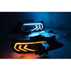 Дневные ходовые огни Ford Fusion Mondeo ABS белые с LED до 2020 года выпуска
