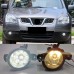 Противотуманные фары Nissan Qashqai белого цвета из ПК+