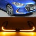 Противотуманные фары Hyundai Elantra белого цвета с жел