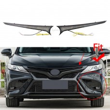 Светодиодная Решетка Радиатора Toyota Camry Белого Цвета из Абс с Дневными Ходовыми Огнями