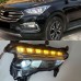 Противотуманная фара DRL для Hyundai Santa Fe белого цв