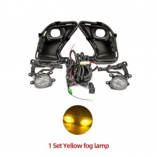 Противотуманные Фары Toyota Highlander Белого Цвета из Abs с Led-подсветкой (Желтый туман)