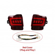 Габаритные фонари LED для Toyota Land Cruiser 2007-2025, ABS, красные, влагозащита, 500 лм
