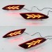 Задний бампер для Honda HR-V с LED светом, красный, ABS
