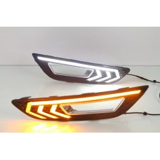 Светодиодные Дневные Ходовые Огни Drl для Ford Focus Белого Цвета (Белый и желтый)