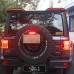 Сплиттер заднего крыла для Jeep Wrangler красный/тониро