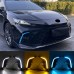Дневные ходовые огни Toyota Camry белого цвета с желтым