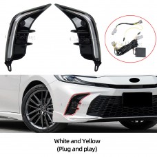Дневные Ходовые Огни Toyota Camry Белого Цвета с Желтым Поворотником (Sport Plus model)