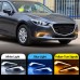 Дневные ходовые огни Mazda 3 Axela белого цвета из ABS-