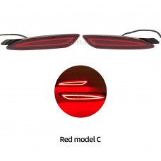 Светодиодный Отражатель Заднего Бампера для Mazda Atenza, 3, Cx-5, 6 - Красный, Abs + Led (Красная Модель C)