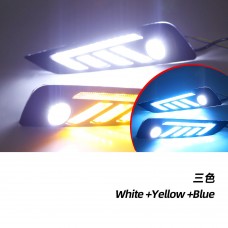 Дневные Ходовые Огни Drl Mg6 Белые, Желтые, Синие Led, Противотуманные Фары (Модель C белый желтый синий)