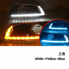 Светодиодные Дневные Ходовые Огни Drl для Chevrolet Malibu с Желтым Поворотным Сигналом (Белый желтый синий)