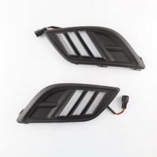 Светодиодные Дневные Ходовые Огни для Chevrolet Sail с Желтым Указателем Поворота (Модель B белый желтый синий)