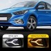 Фара дневного света Hyundai Solaris/Accent желтый сигна
