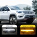 Дневные ходовые огни Jeep Compass с желтым указателем п