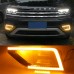Дневные ходовые огни Volkswagen Teramont с желтым повор