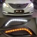 Дневные ходовые огни Hyundai Sonata 8 белого цвета