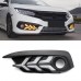 Светодиодные дневные ходовые огни Honda Civic белого цв