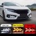 Светодиодные дневные ходовые огни Honda Civic белого цв