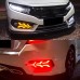 Светодиодные дневные ходовые огни Honda Civic белого цв