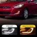 Дневные ходовые огни Hyundai Solaris Accent Verna белог