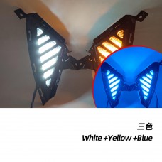 Дневные Ходовые Огни для Hyundai Elantra, Светодиодные, Белого Цвета, Абс + Светодиод (White Yellow Blue)